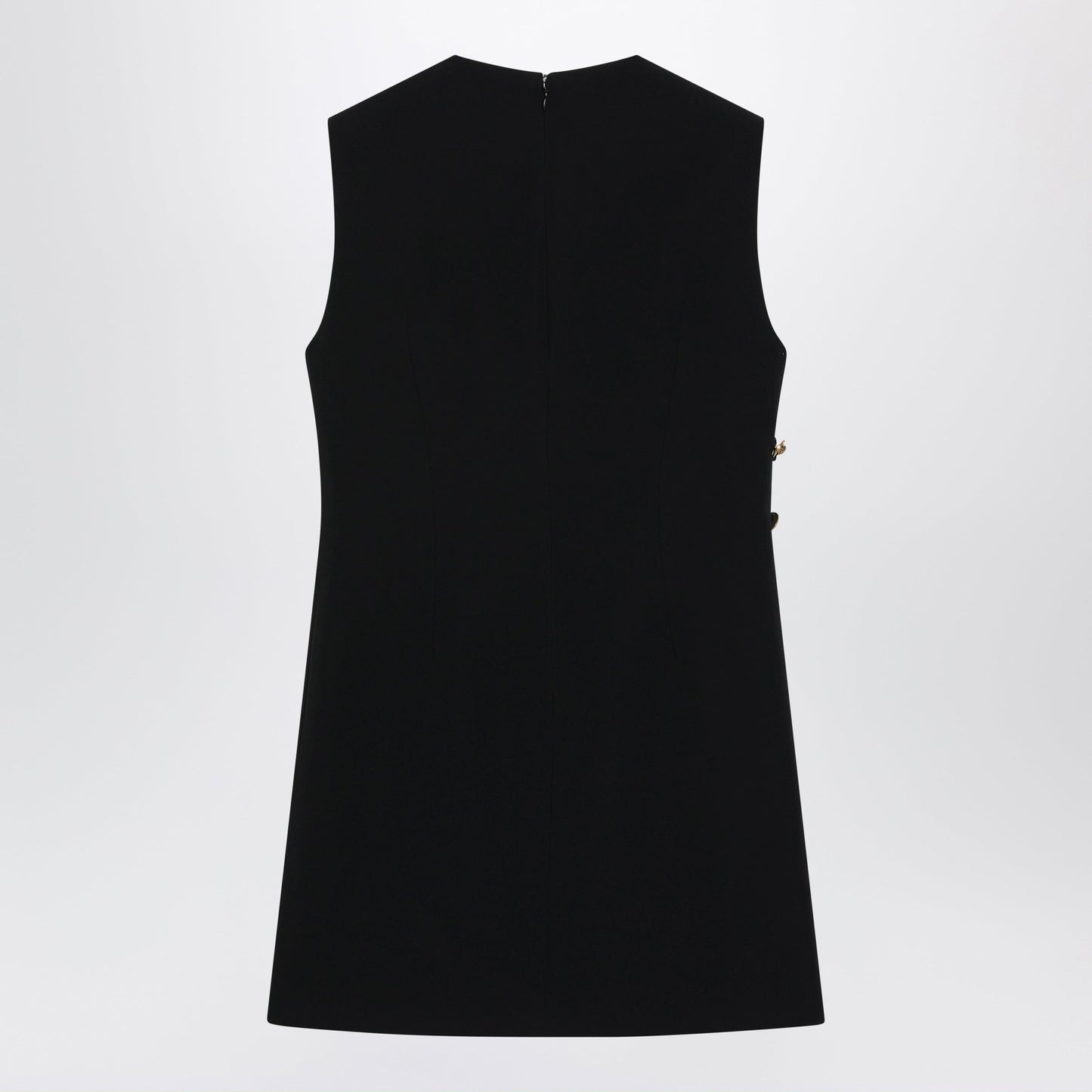 Versace Black Sleeveless Mini Dress In Stretch Viscose Women VERSACE
