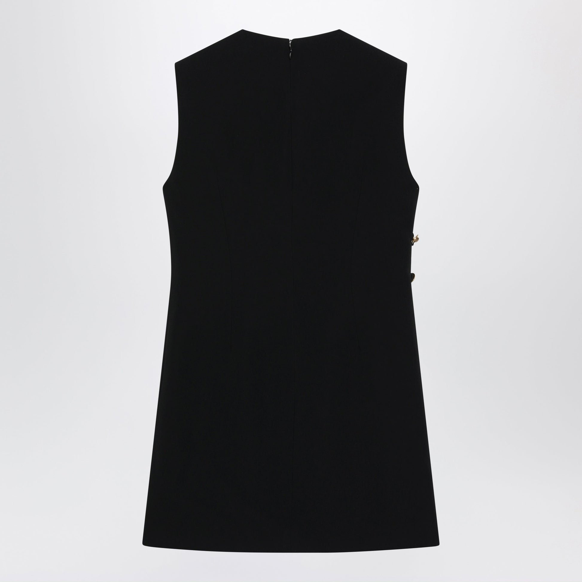 Versace Black Sleeveless Mini Dress In Stretch Viscose Women VERSACE