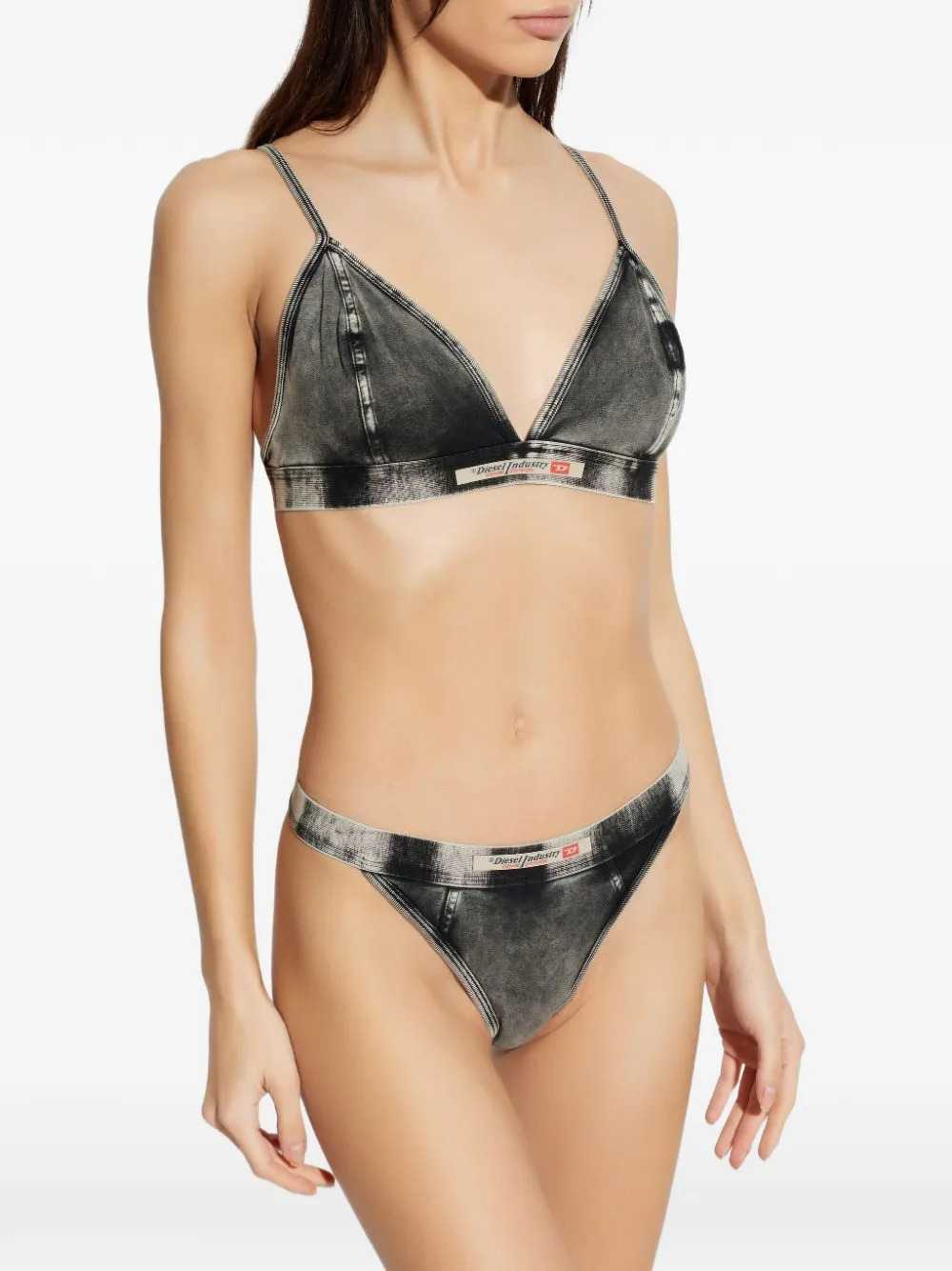 Diesel Women Denim-Effect Triangle Bra DIESEL