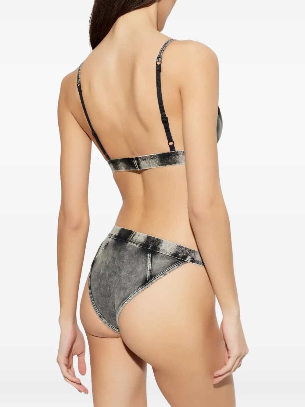 Diesel Women Denim-Effect Triangle Bra DIESEL