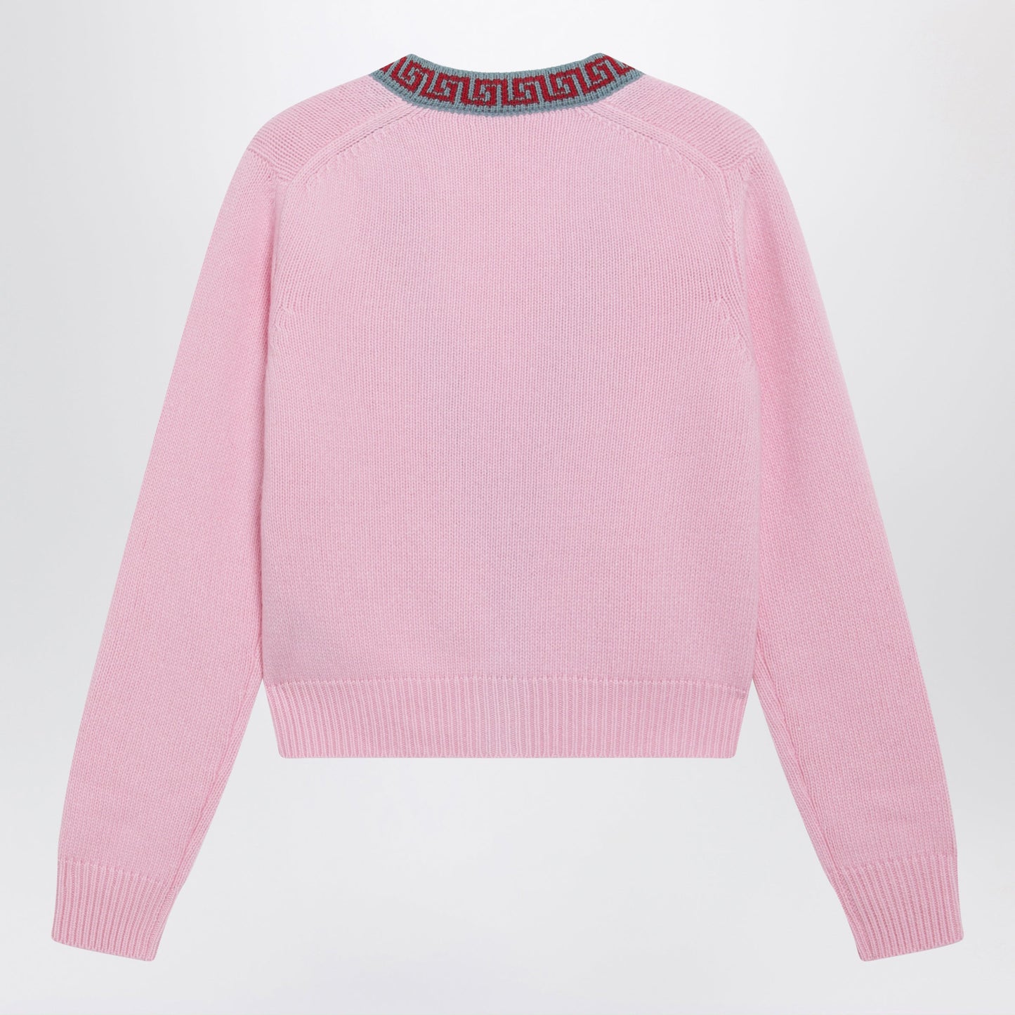 Versace Pink Cardigan In Wool And Cashmere Women VERSACE