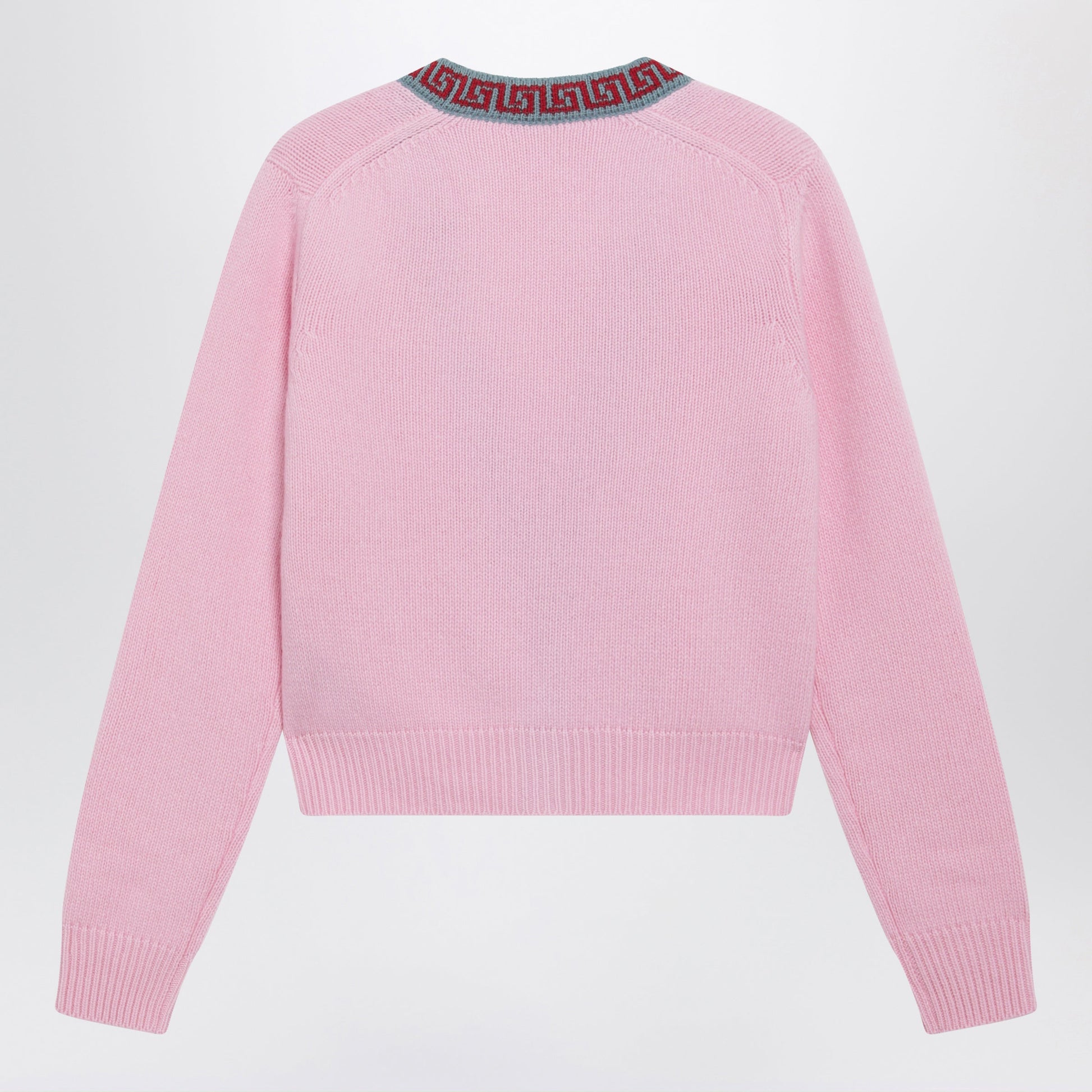 Versace Pink Cardigan In Wool And Cashmere Women VERSACE