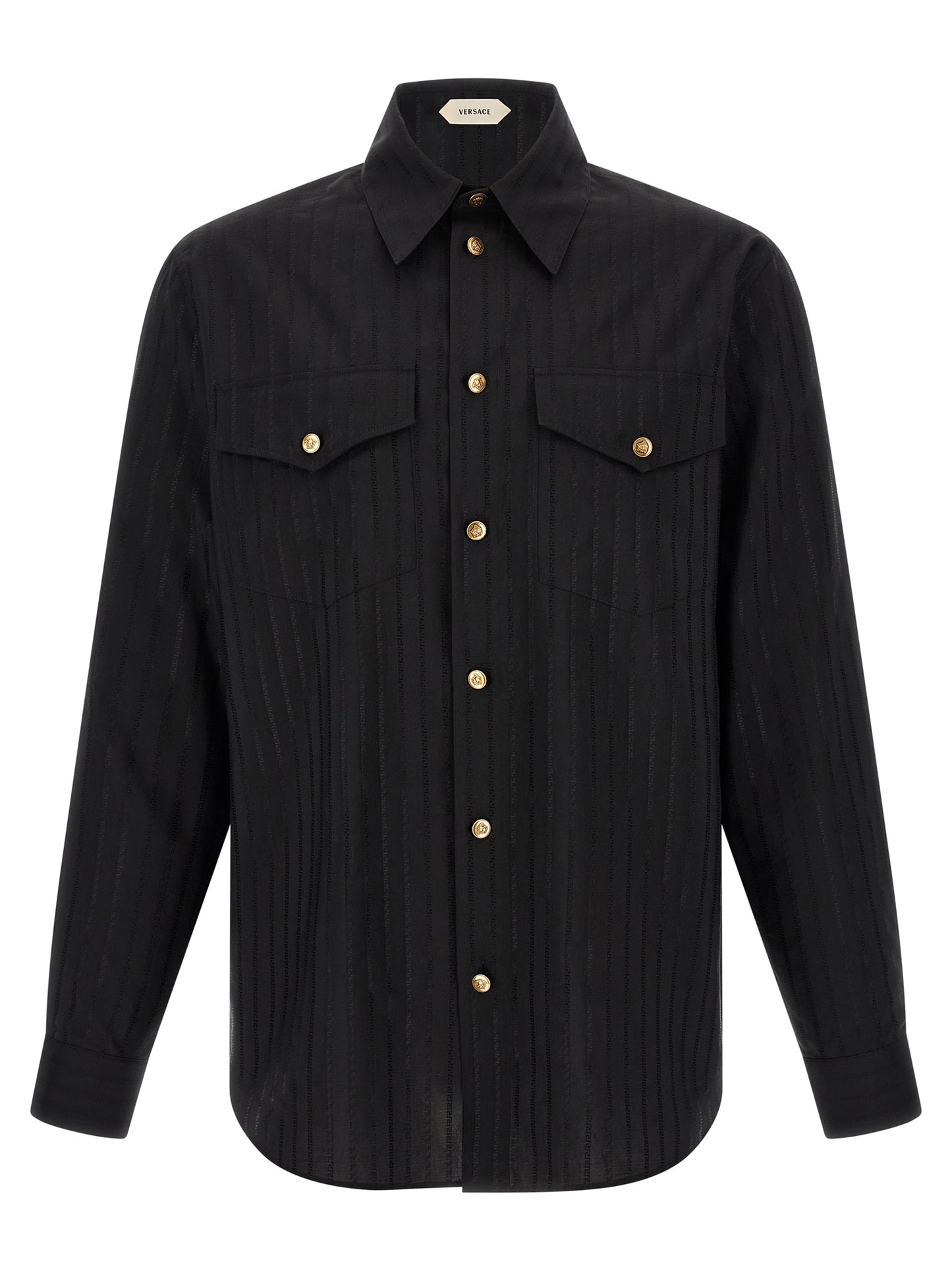Versace Men Jacquard Silk Shirt VERSACE