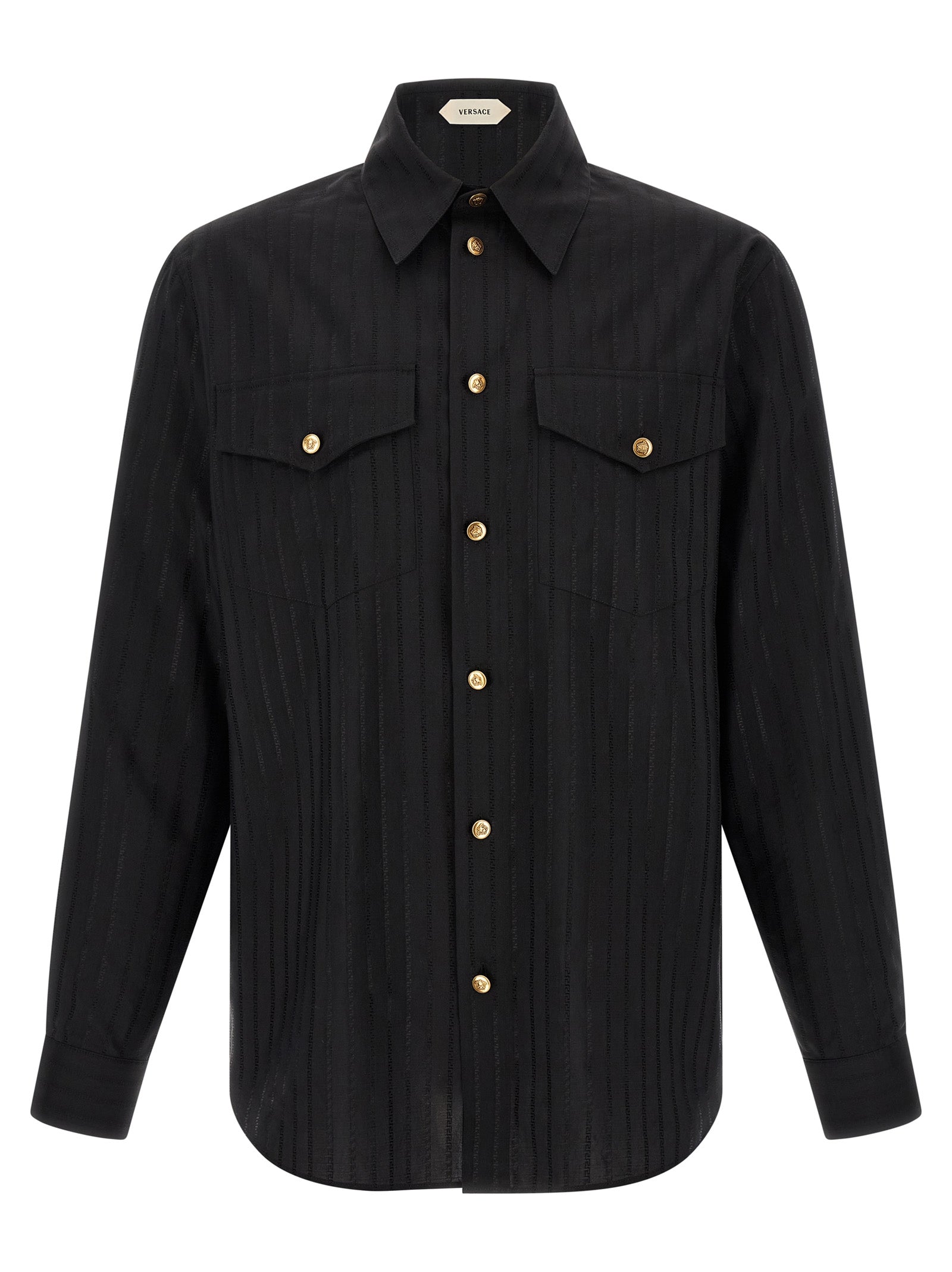 Versace Men Jacquard Silk Shirt VERSACE