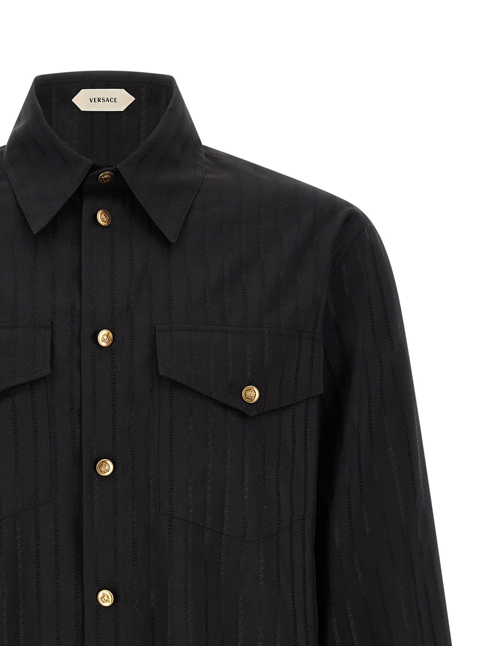 Versace Men Jacquard Silk Shirt VERSACE