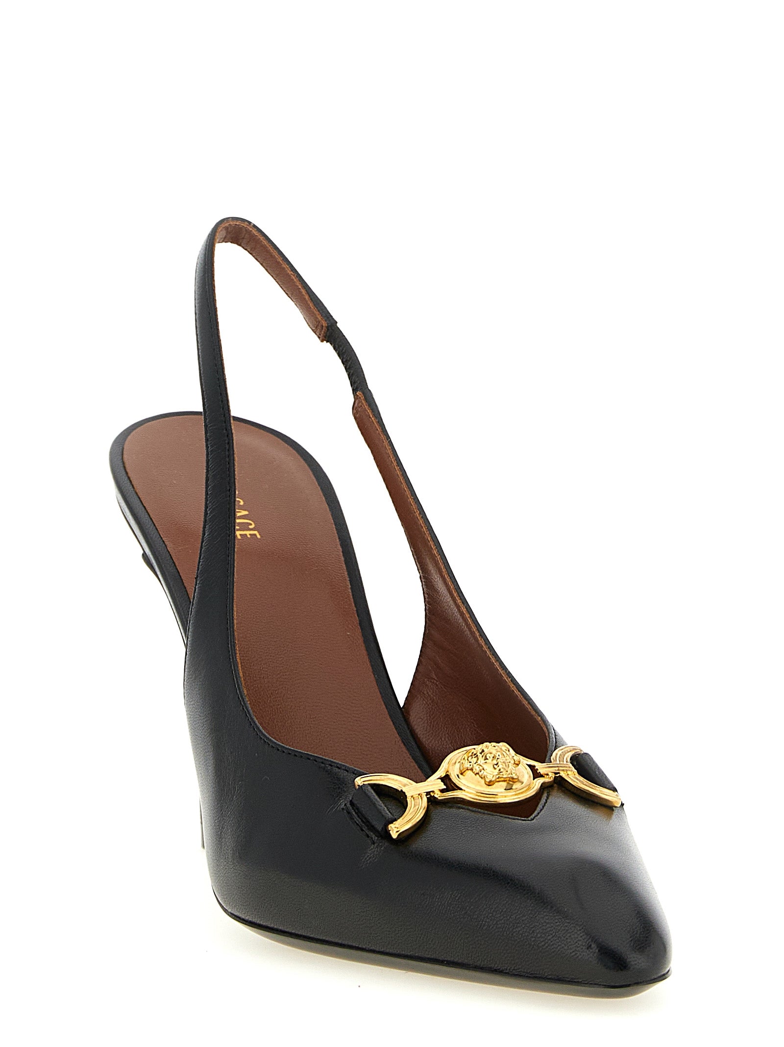Versace Women 'La Medusa' Leather Slingbacks VERSACE