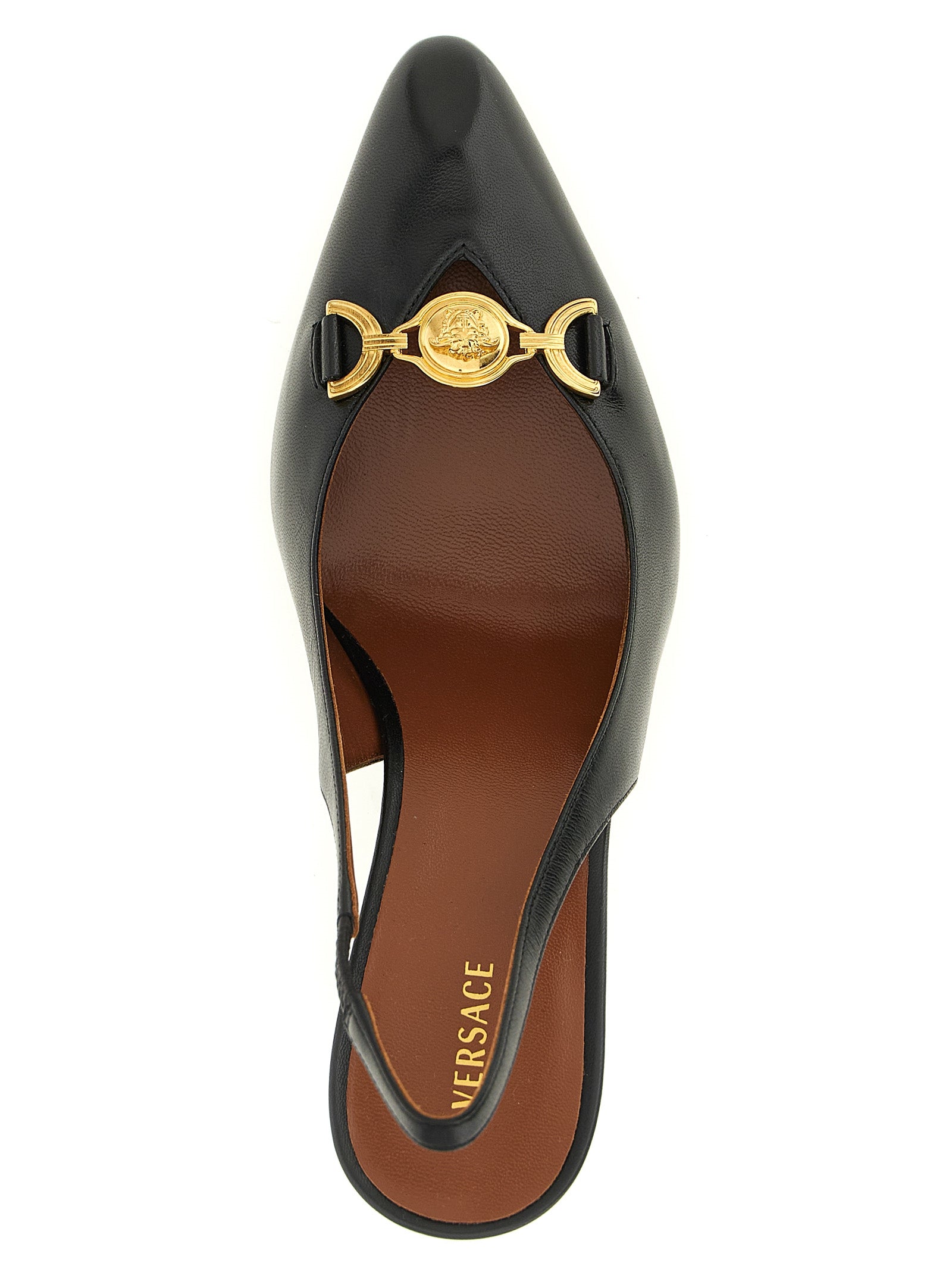 Versace Women 'La Medusa' Leather Slingbacks VERSACE