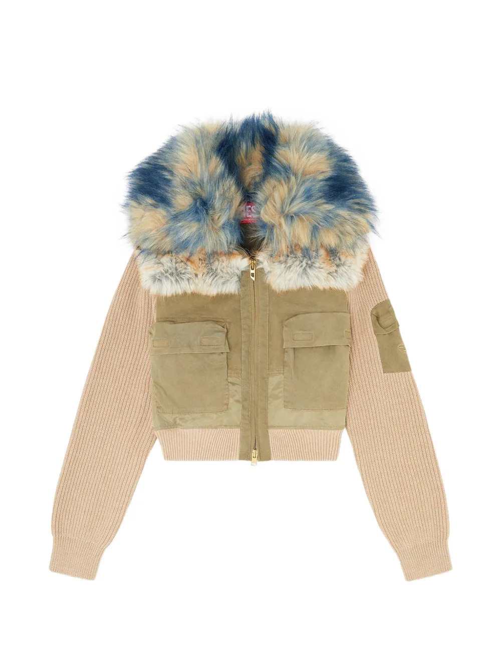 Diesel Women Bomber Jacket With Soft Ribbed Trims DIESEL