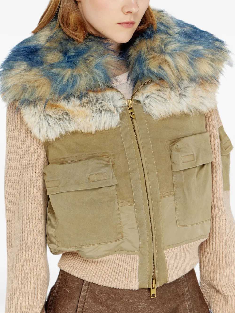 Diesel Women Bomber Jacket With Soft Ribbed Trims DIESEL
