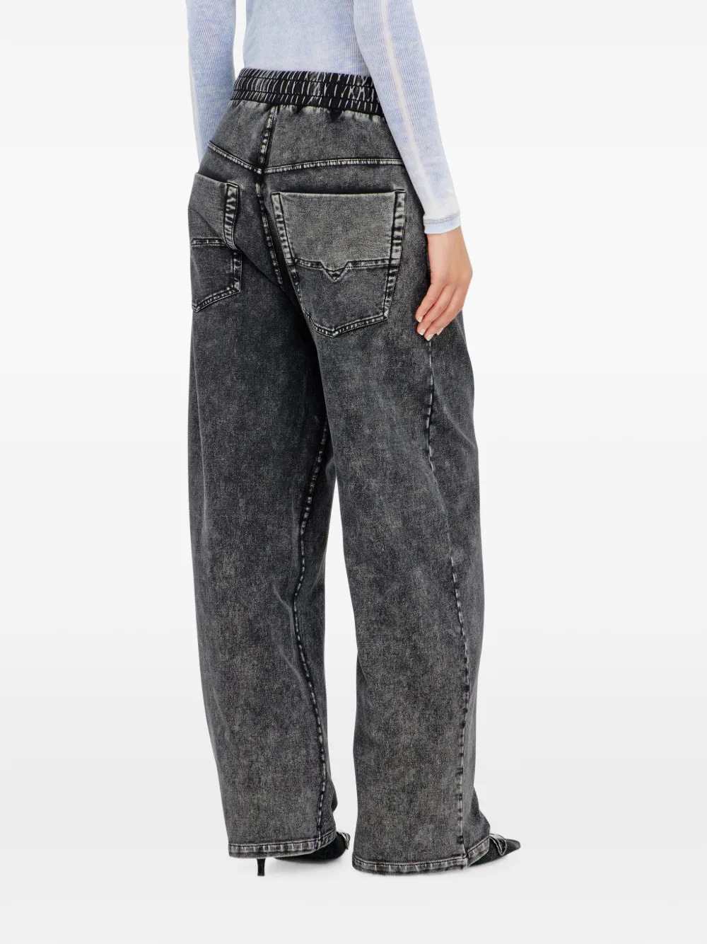 Diesel Women Denim-Effect Sports Trousers DIESEL