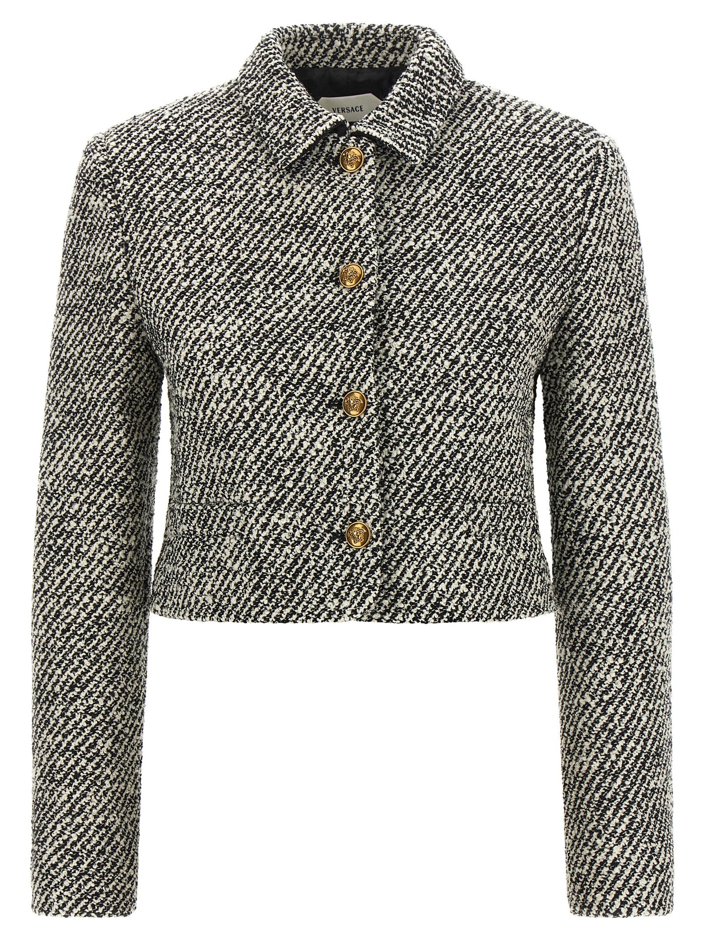 Versace Women Bouclé Wool Blend Blouson Jacket VERSACE