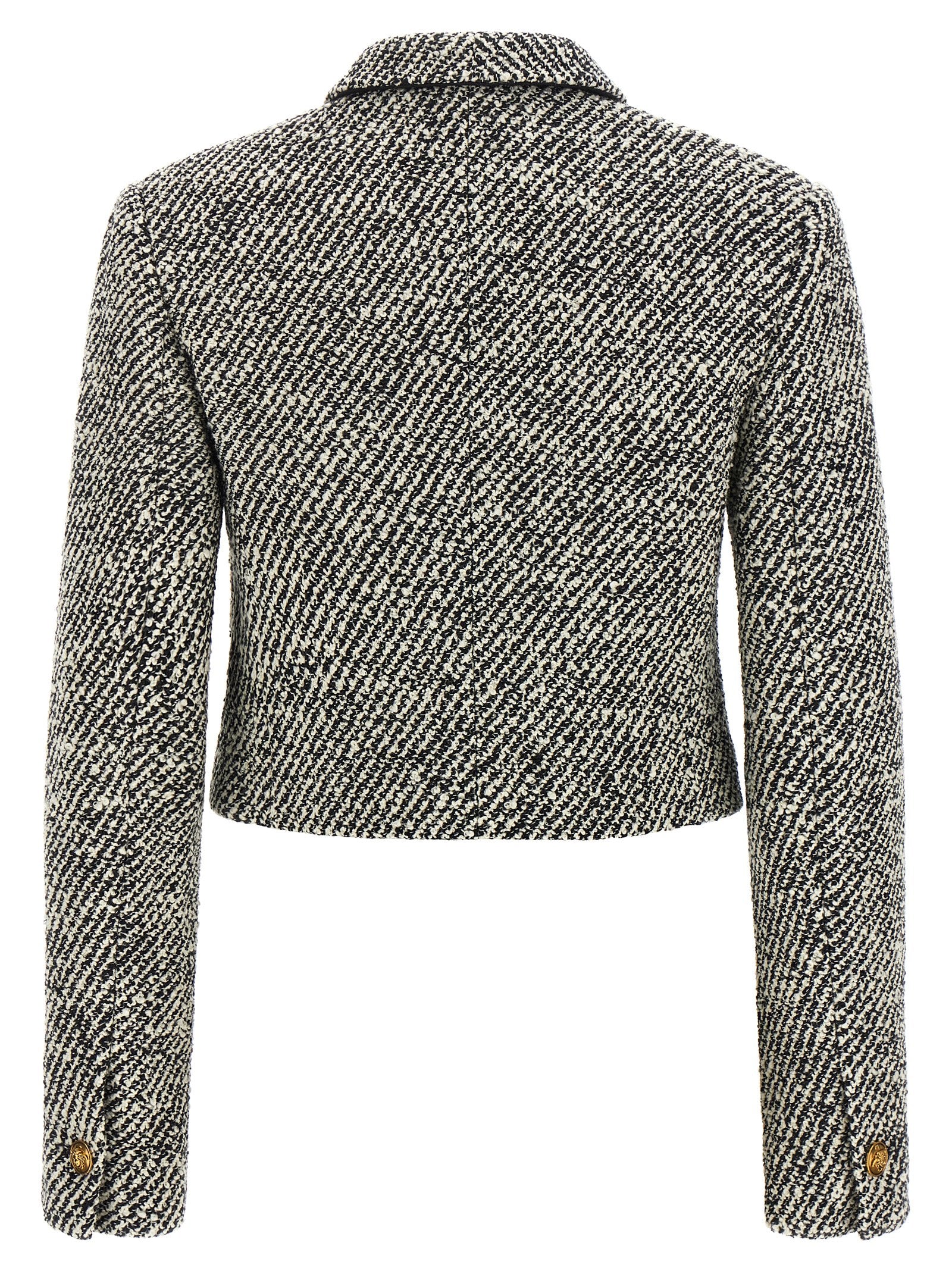 Versace Women Bouclé Wool Blend Blouson Jacket VERSACE