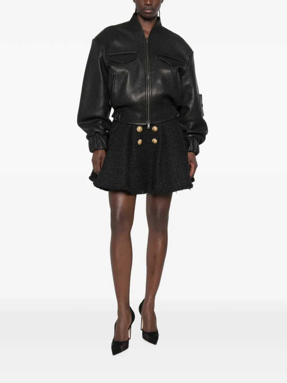 Balmain Women Flared Tweed Skirt BALMAIN