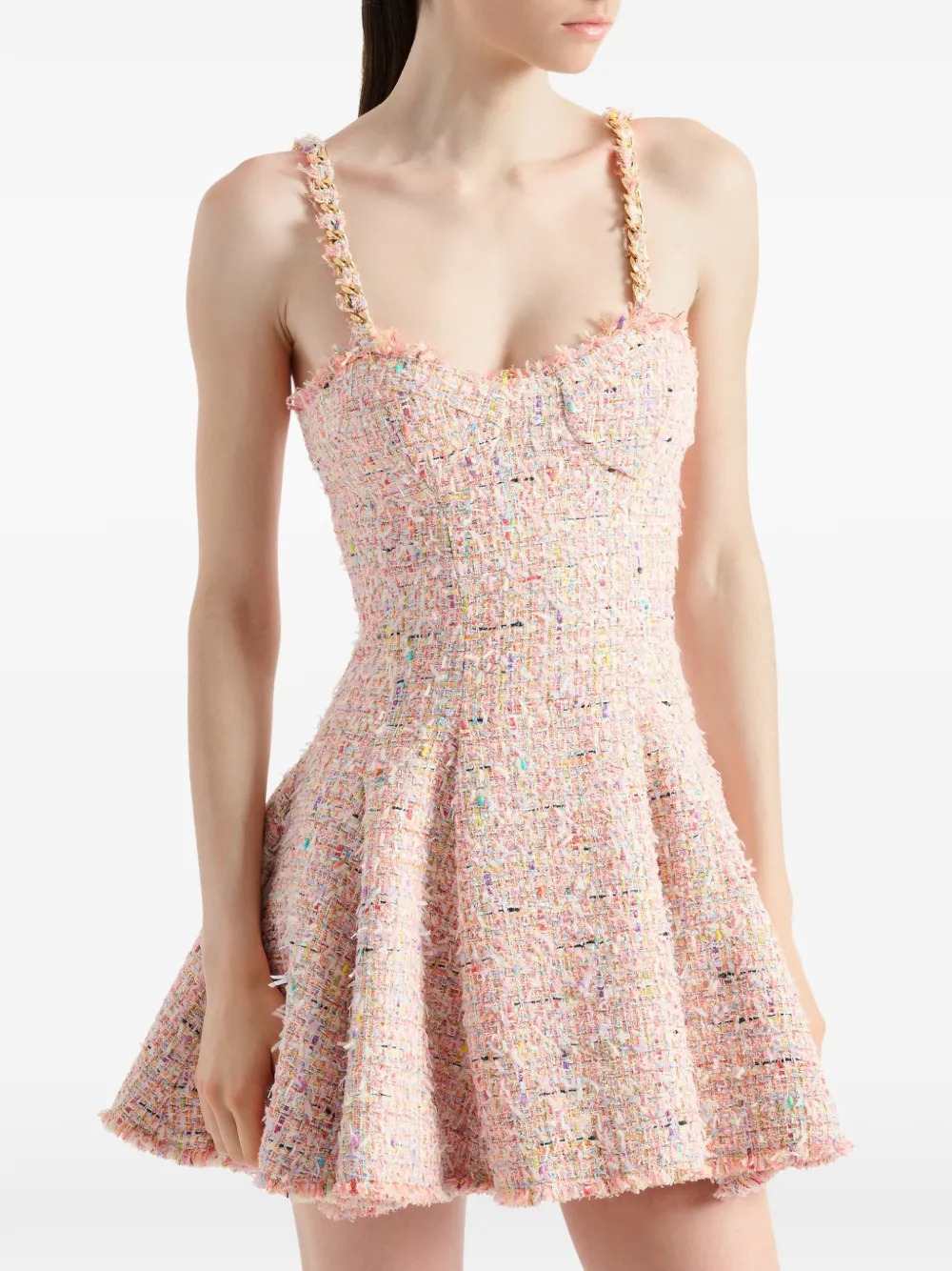 Balmain Women Flared Tweed Dress BALMAIN