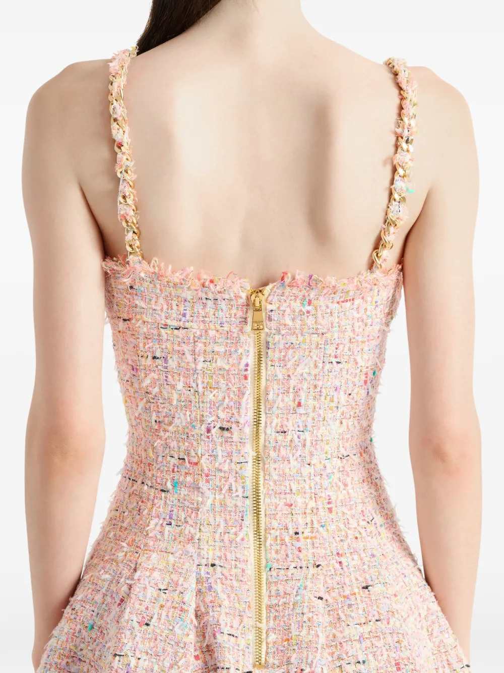 Balmain Women Flared Tweed Dress BALMAIN