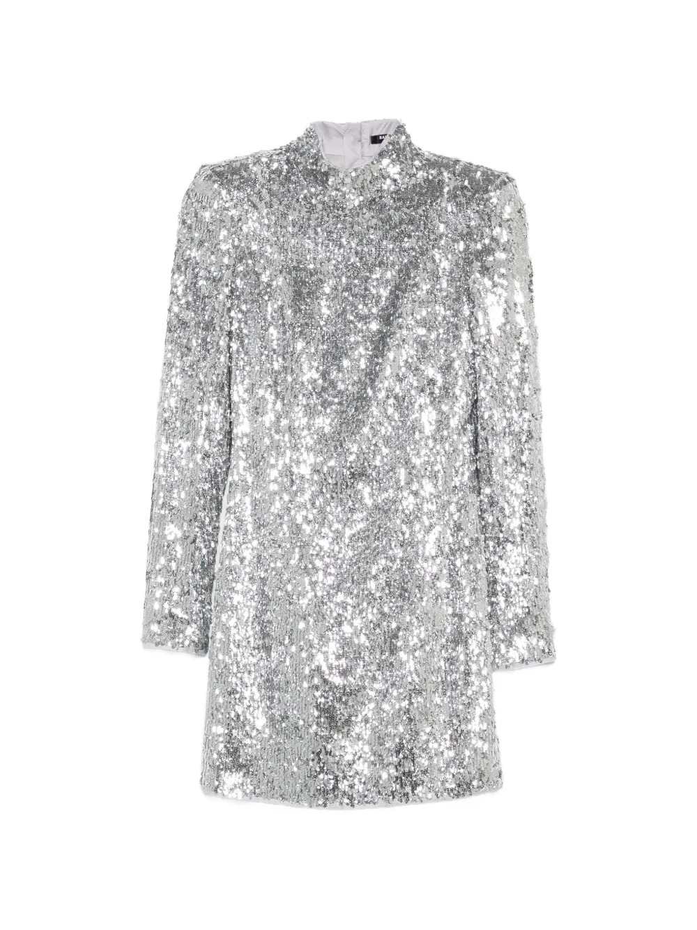 Balmain Women Sequin-Embellished High-Neck Mini Dress BALMAIN