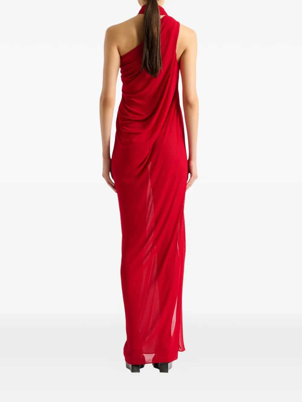 Balmain Women Draped Jersey Maxi Dress BALMAIN