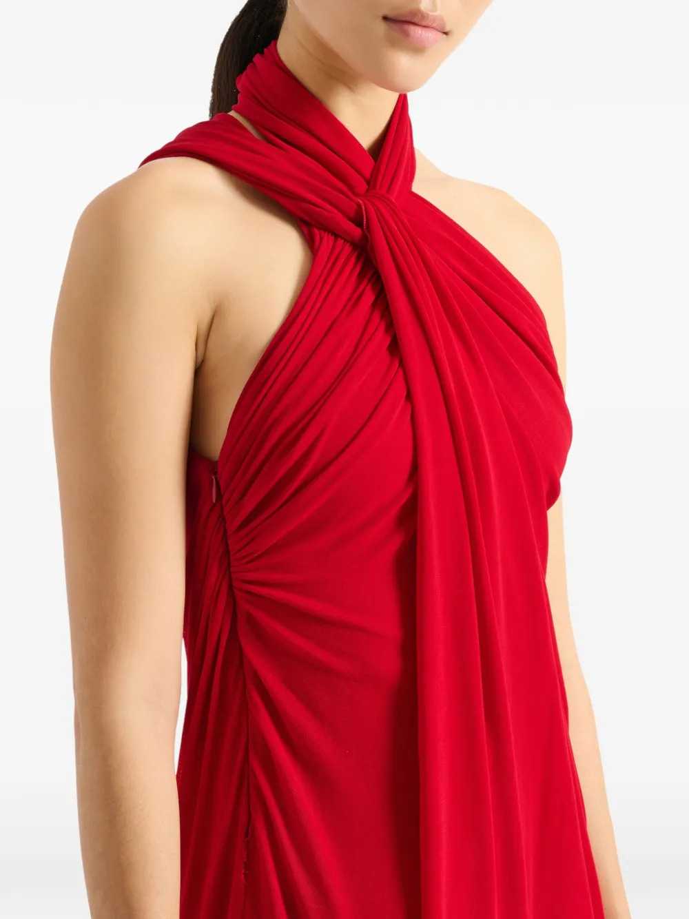 Balmain Women Draped Jersey Maxi Dress BALMAIN