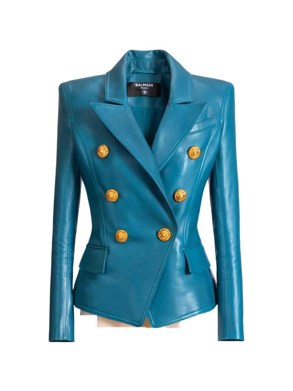 Balmain Women 6-Button Leather Jacket BALMAIN