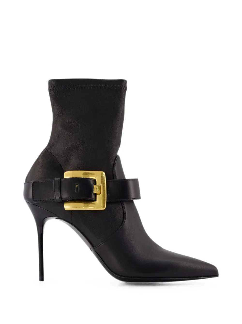 Balmain Women Anthem Stretch Leather Ankle Boots BALMAIN