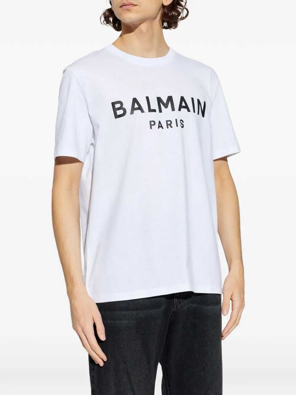 Balmain Men Balmain Paris Print T-Shirt BALMAIN