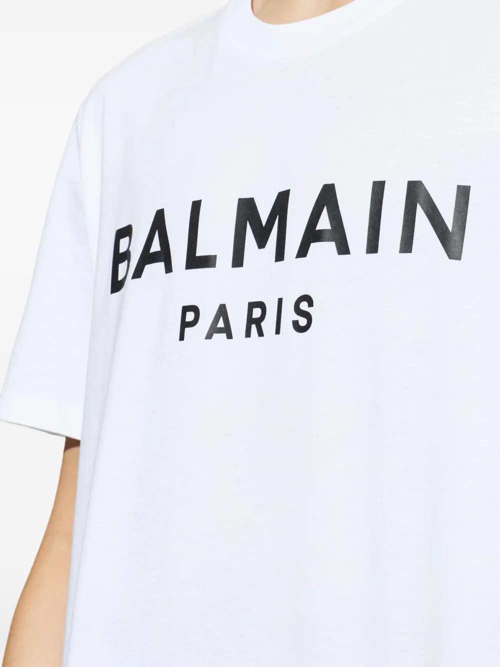 Balmain Men Balmain Paris Print T-Shirt BALMAIN