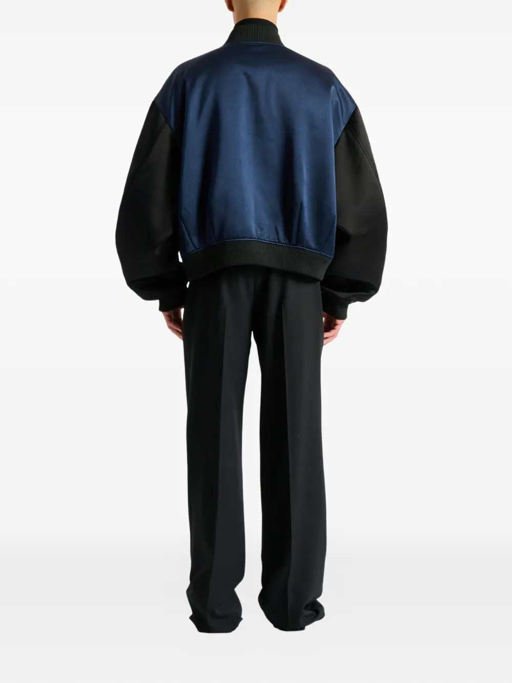 Balmain Men Satin Military Bomber Jacket BALMAIN