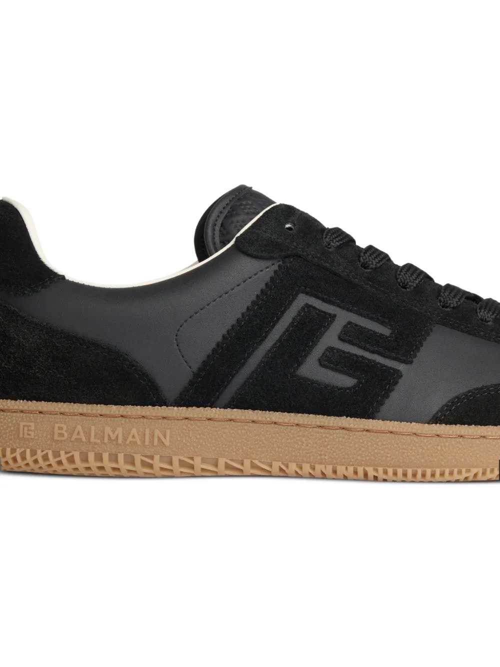 Balmain Men Swan Sneakers In Suede And Smooth Leather BALMAIN