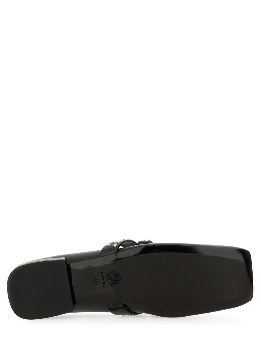 Versace Women Ballerina "Gianni" Ribbon With Studs VERSACE