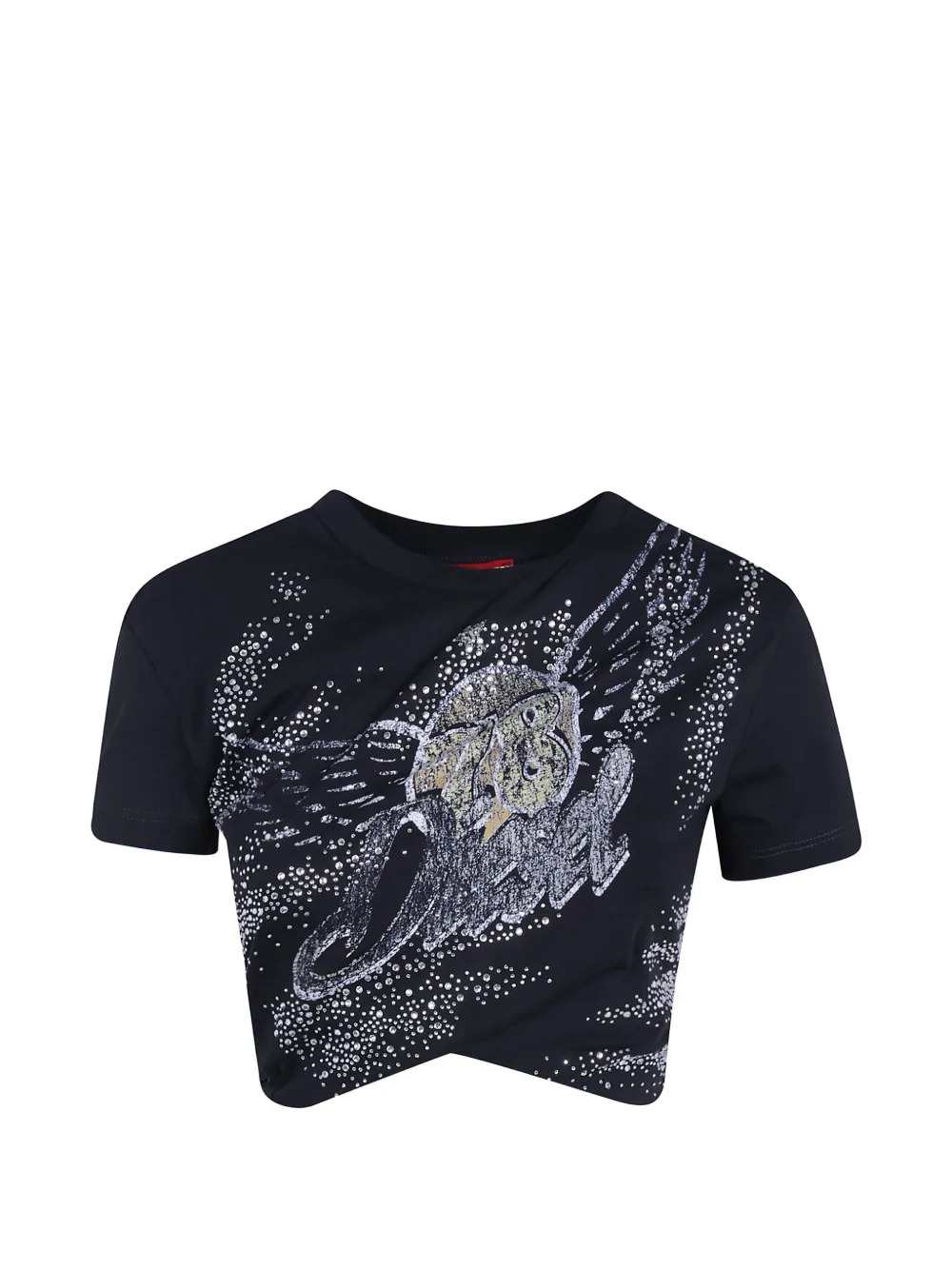Diesel Women Double-Layer Jersey T-Shirt With Ruffles DIESEL