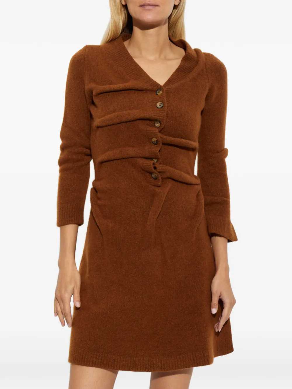 Diesel Women Cardigan-Style Dress In Crinkled Boiled Wool DIESEL
