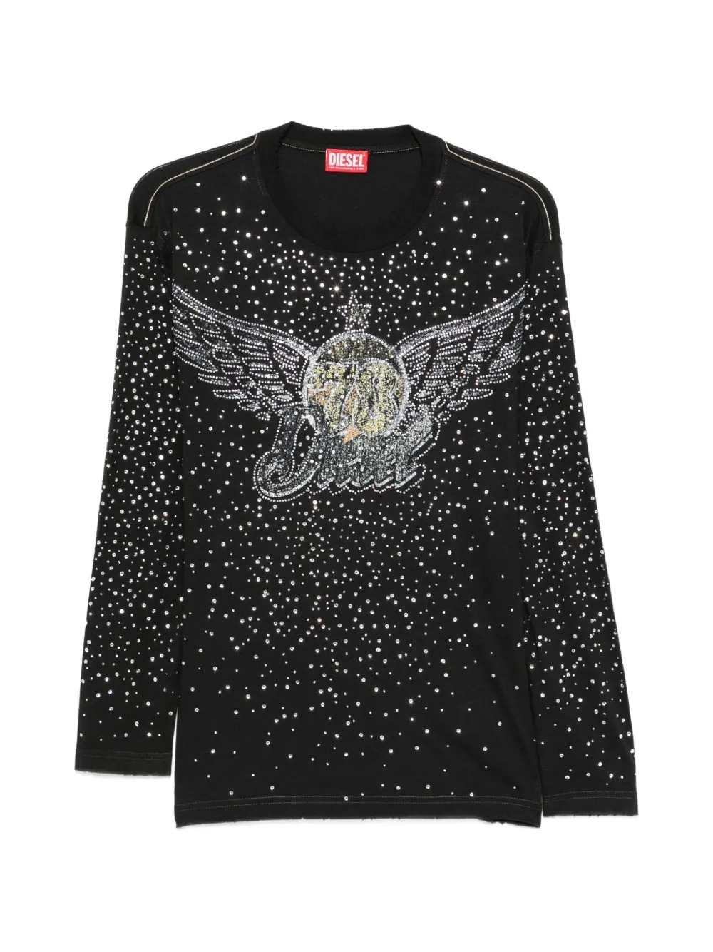 Diesel Men Rhinestone Long-Sleeve T-Shirt DIESEL