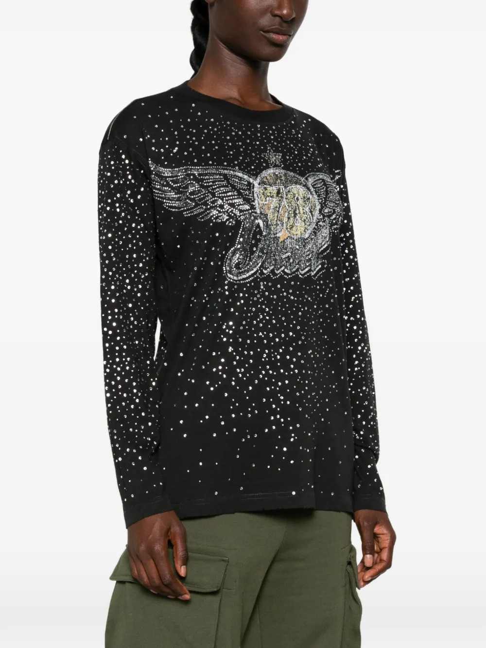 Diesel Men Rhinestone Long-Sleeve T-Shirt DIESEL