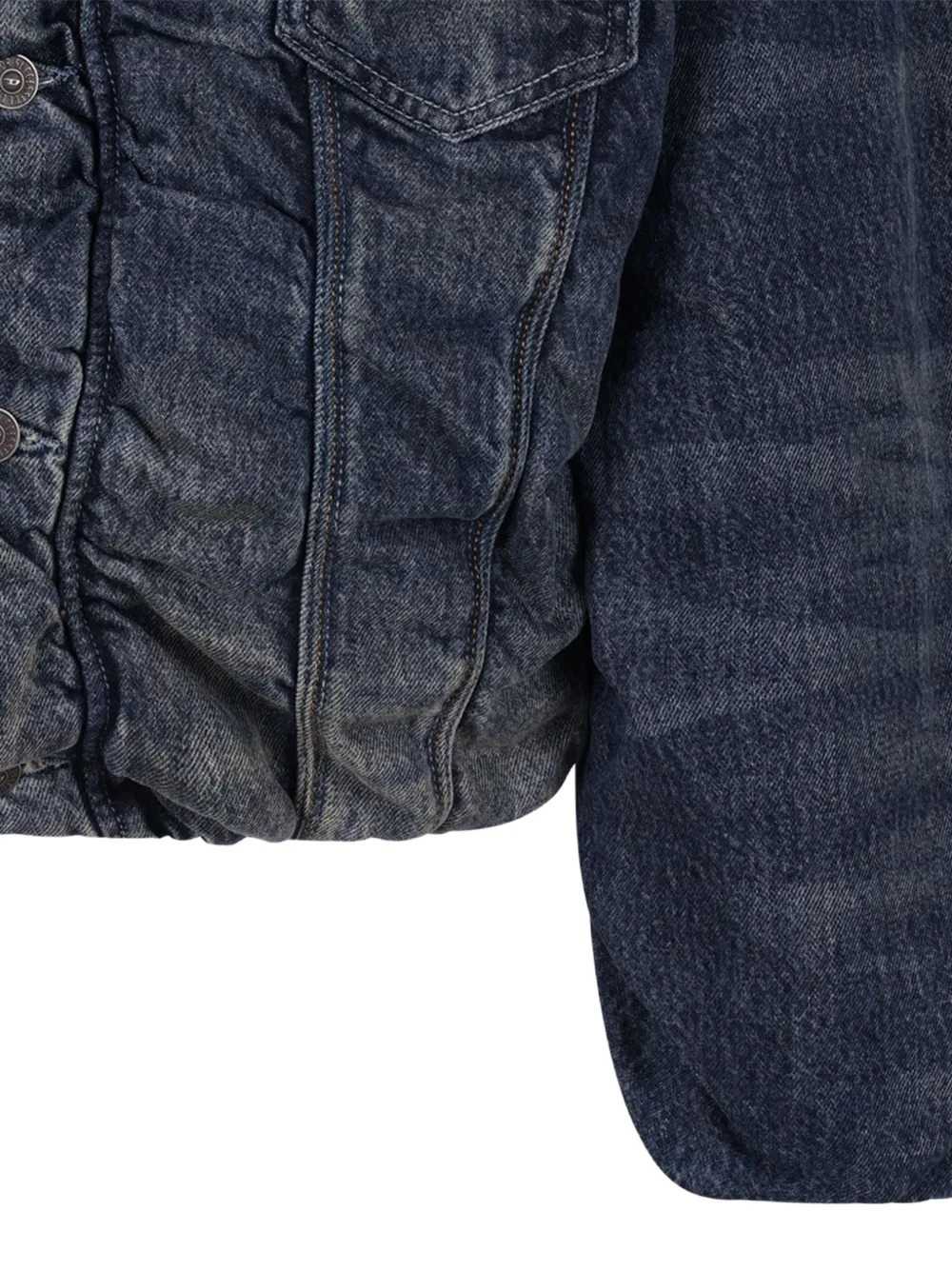 Diesel Unisex D-Curly-Fsj1 Jacket With A Washed-Out Effect And Ruffle Detail DIESEL