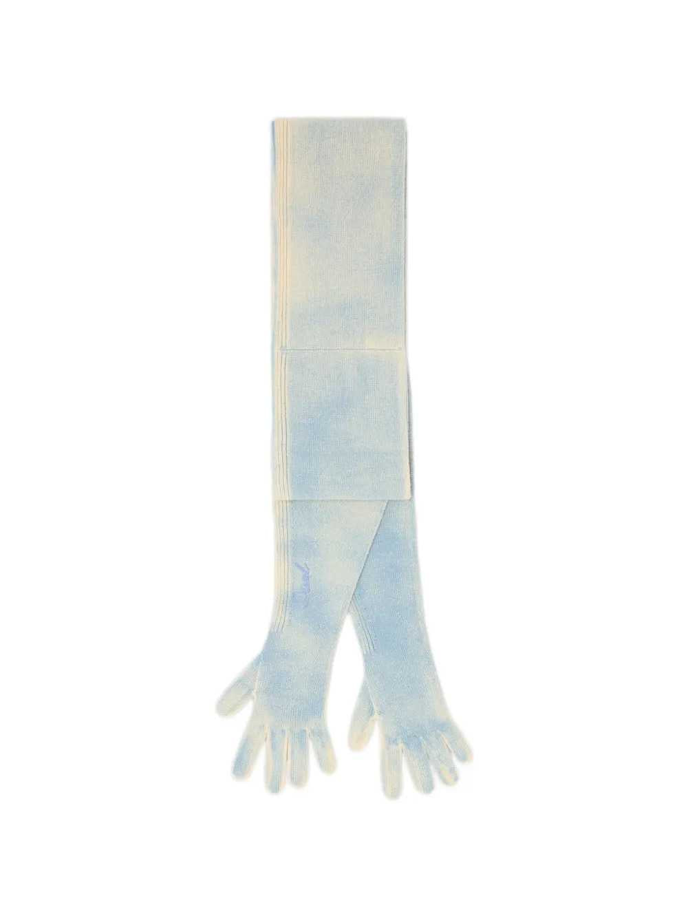 Diesel Unisex Two-Tone Wool Hybrid Scarf With Integrated Gloves DIESEL
