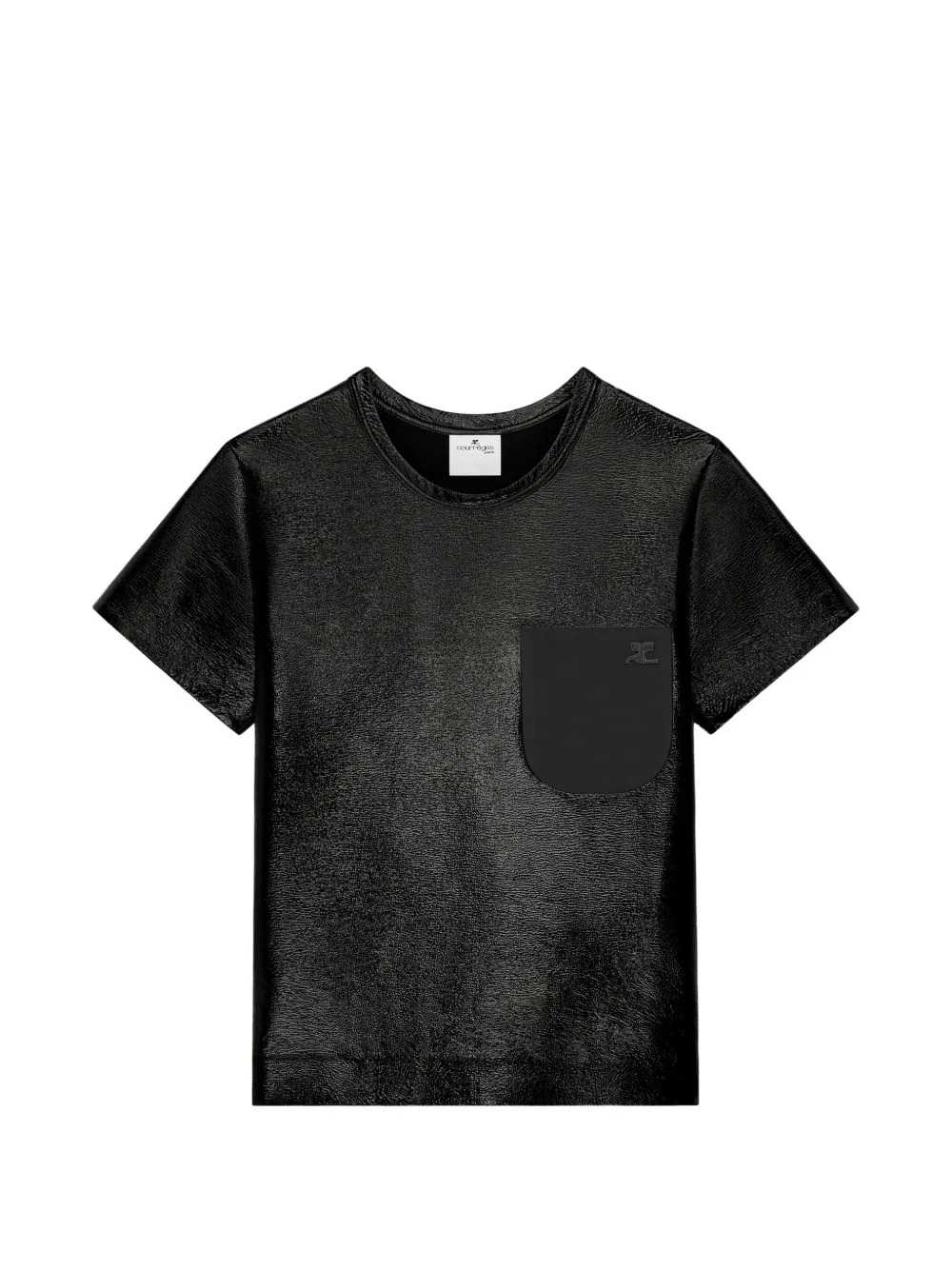 Courreges Women Vinyl-Detail T-Shirt With Pocket COURREGES