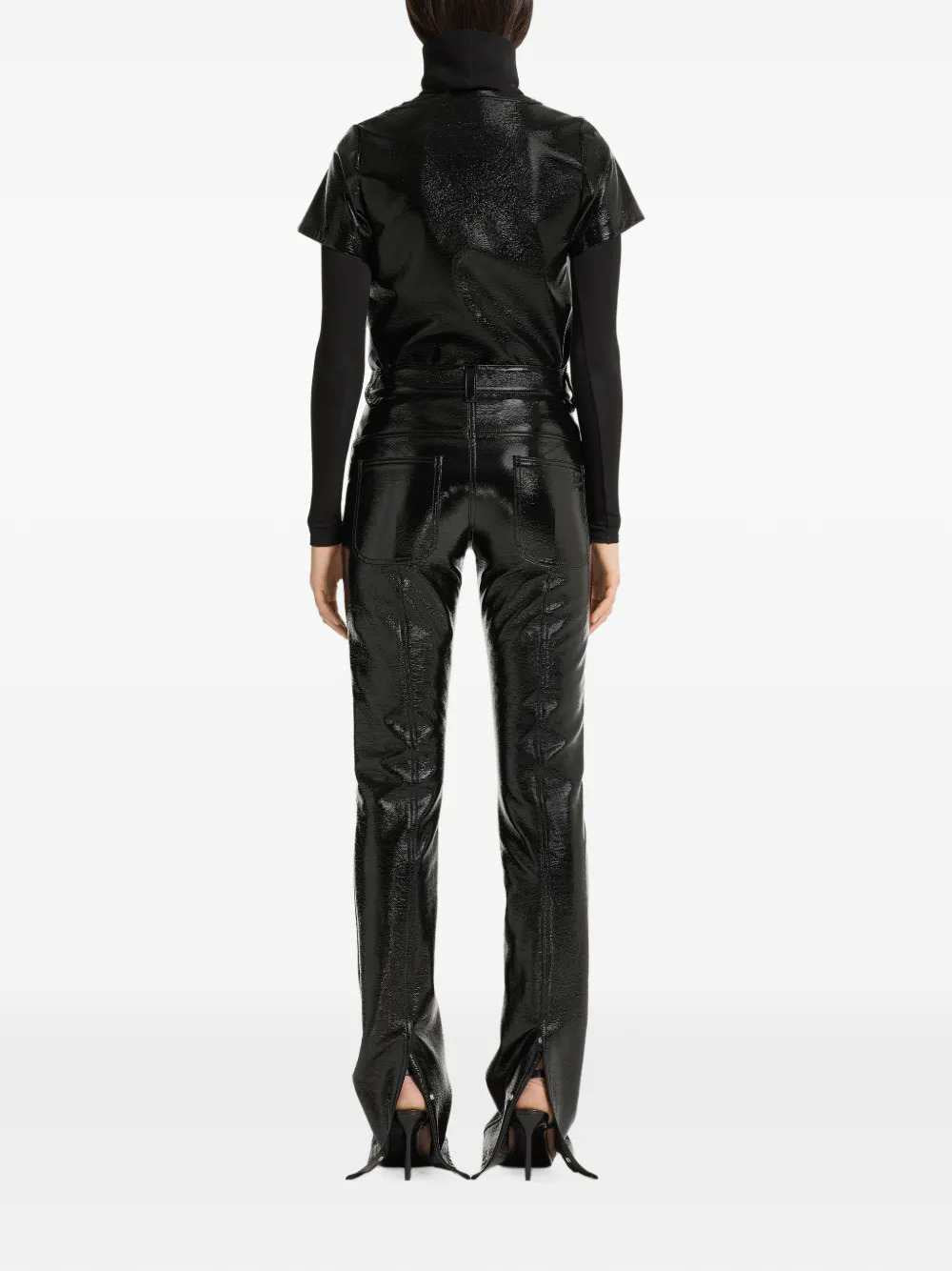 Courreges Women Vinyl-Detail T-Shirt With Pocket COURREGES