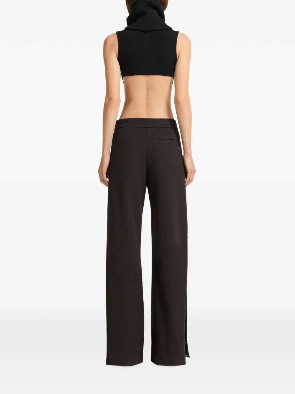 Courreges Women Melange Trousers With Snap Buttons COURREGES