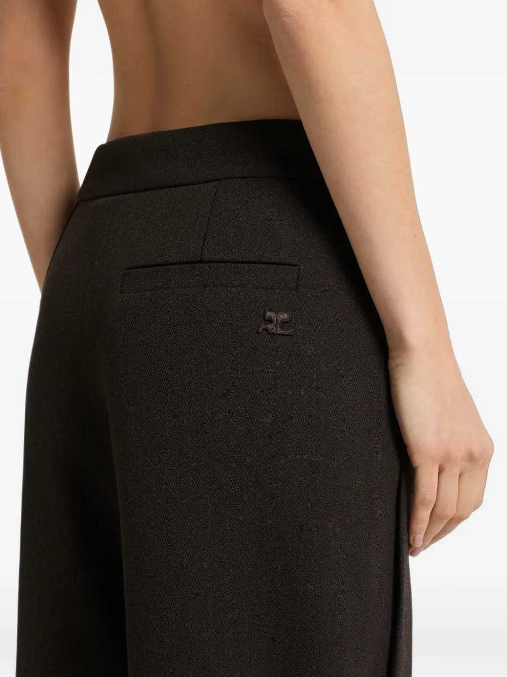 Courreges Women Melange Trousers With Snap Buttons COURREGES