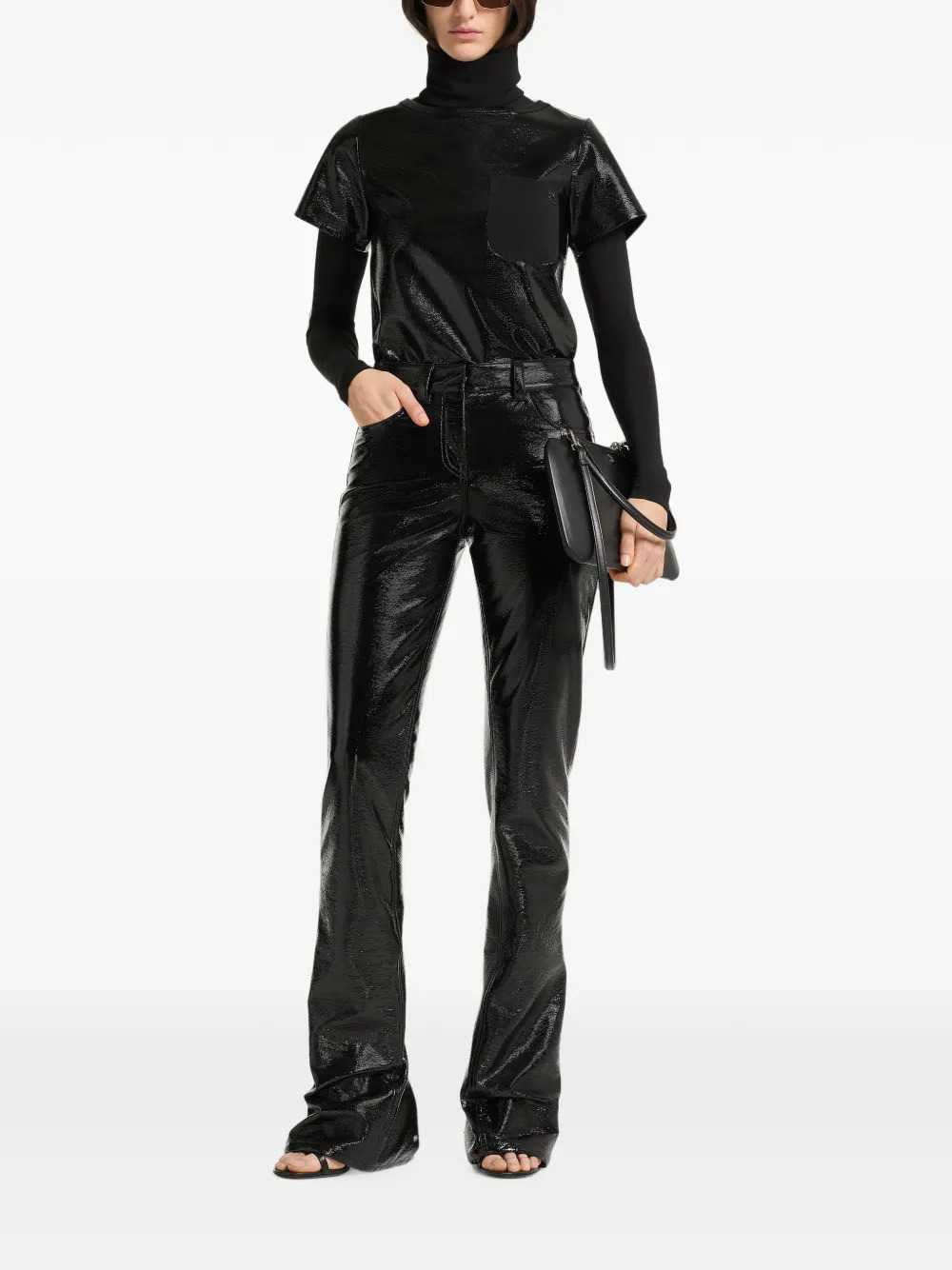 Courreges Women Straight-Leg Vinyl Trousers COURREGES