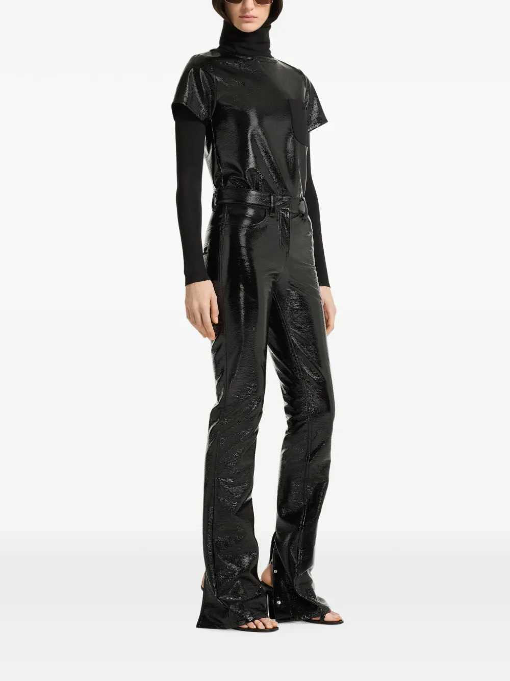Courreges Women Straight-Leg Vinyl Trousers COURREGES
