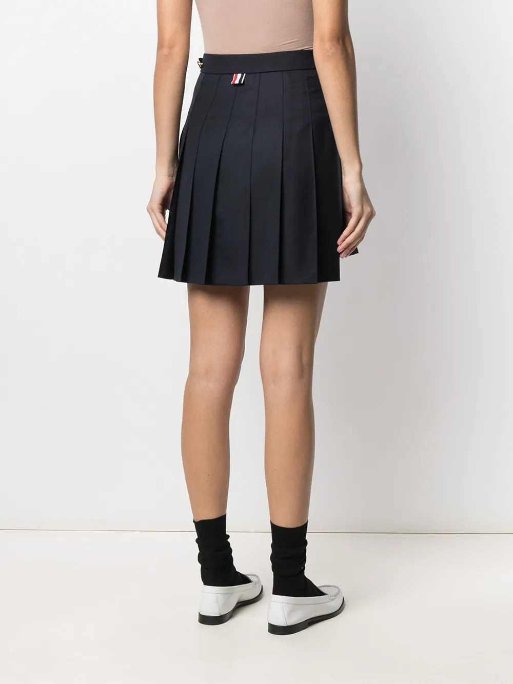 Thom Browne Women Super 120S Pleated Miniskirt THOM BROWNE