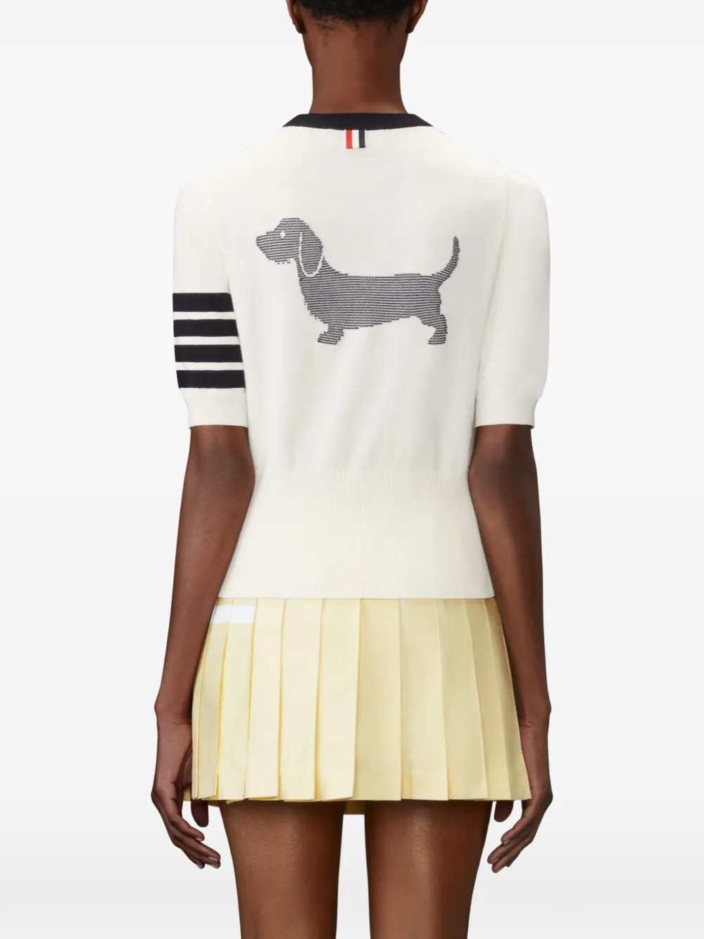 Thom Browne Women Hector Jersey T-Shirt With 4-Bar Detail THOM BROWNE