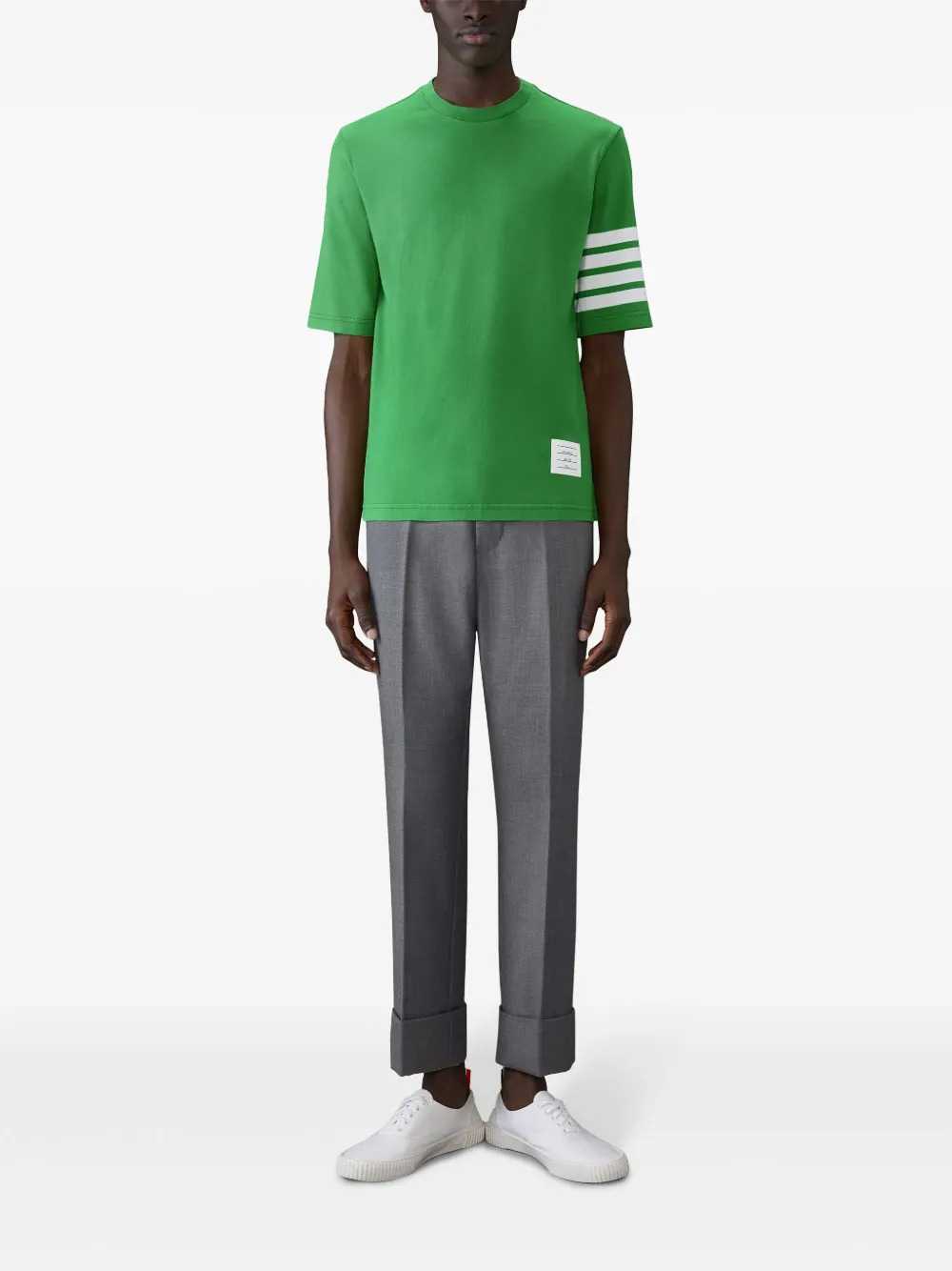 Thom Browne Men Short-Sleeve T-Shirt With 4-Bar Detail THOM BROWNE