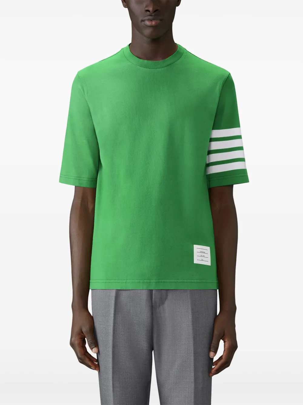 Thom Browne Men Short-Sleeve T-Shirt With 4-Bar Detail THOM BROWNE