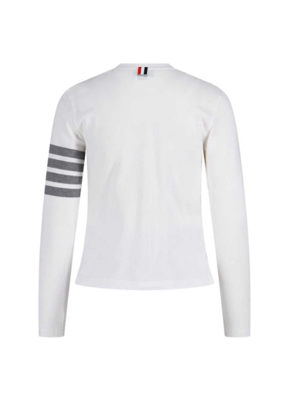 Thom Browne Women Striped-Detail T-Shirt THOM BROWNE
