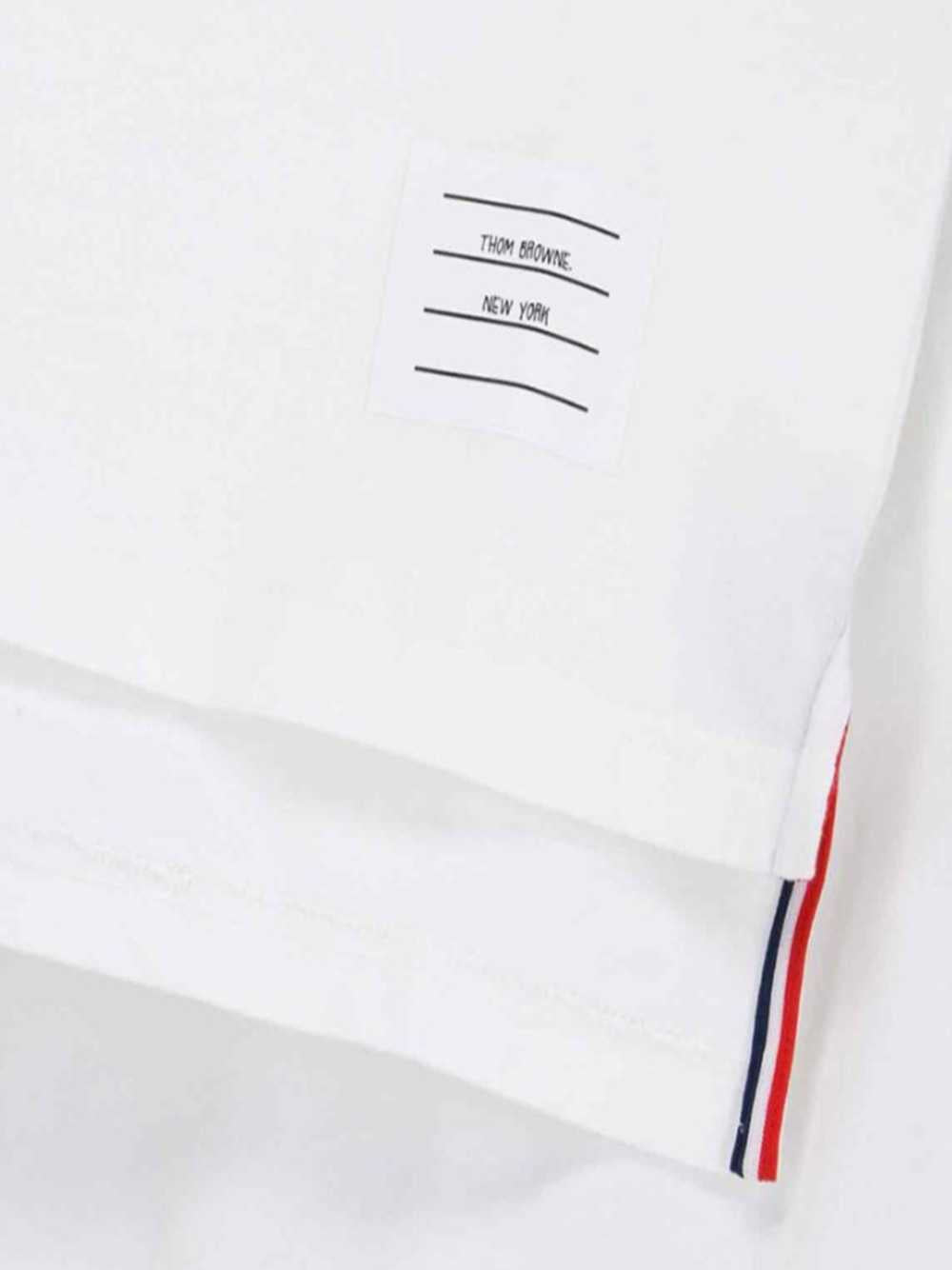 Thom Browne Women Striped-Detail T-Shirt THOM BROWNE