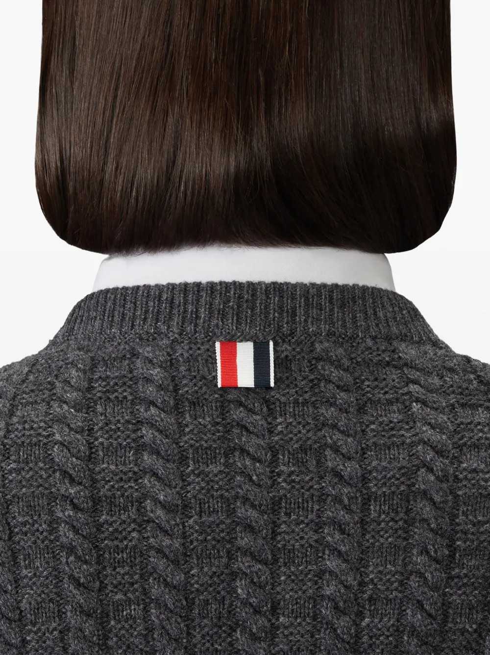 Thom Browne Women Merino Wool Sweater With 4-Bar Detail THOM BROWNE