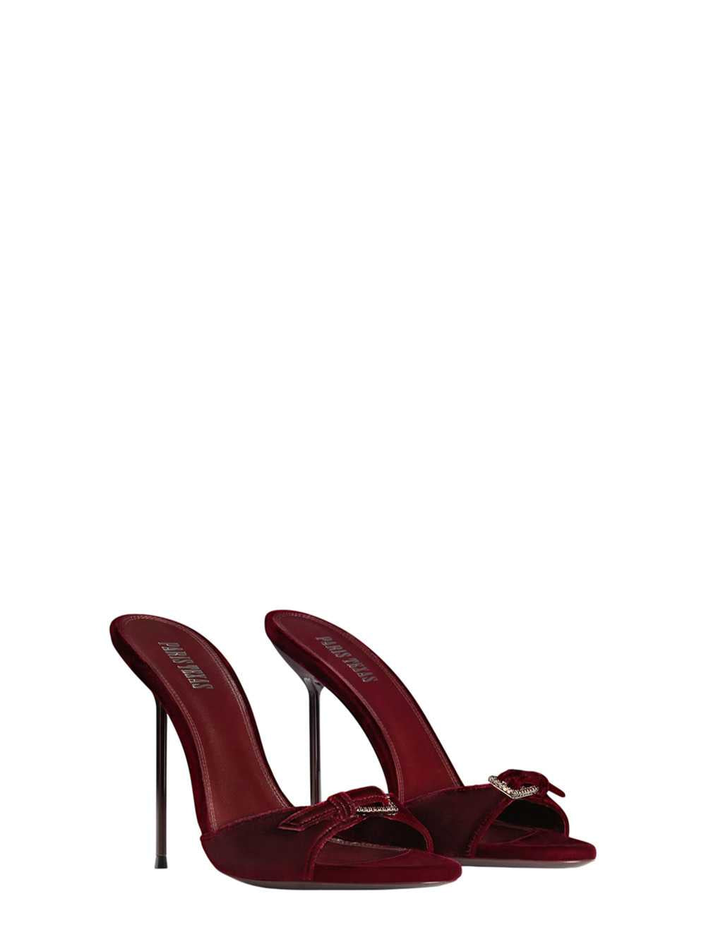 Paris Texas Women Velvet Mules With Jewel Buckle PARIS TEXAS
