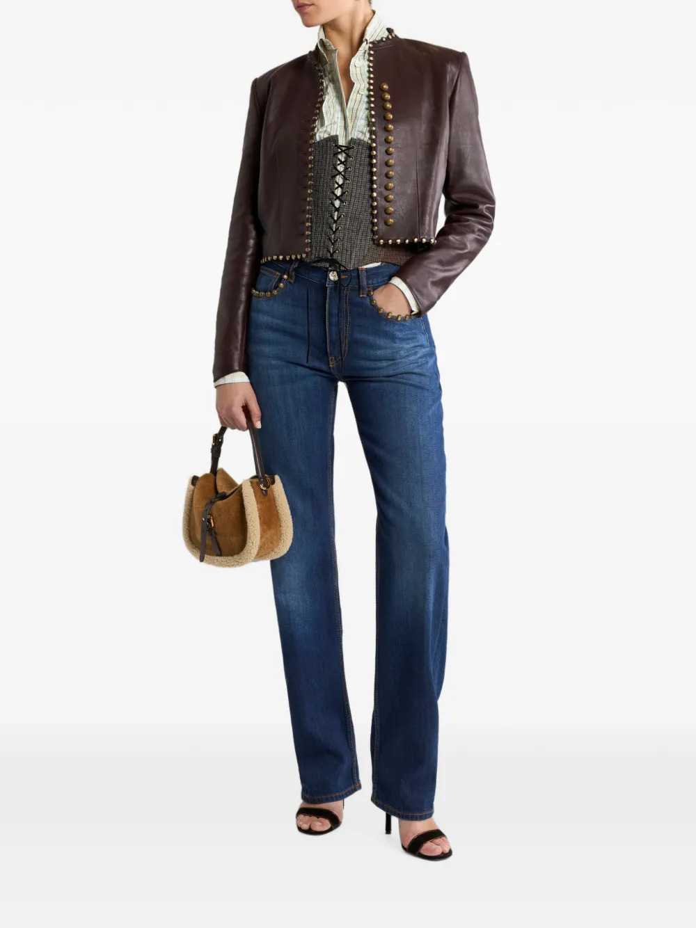 Etro Women Cotton Shirt With A Bib Front And A Checkered Pattern ETRO